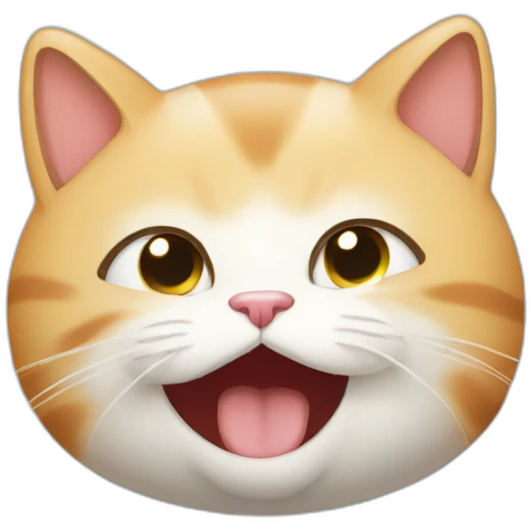 Cat waking up emoji