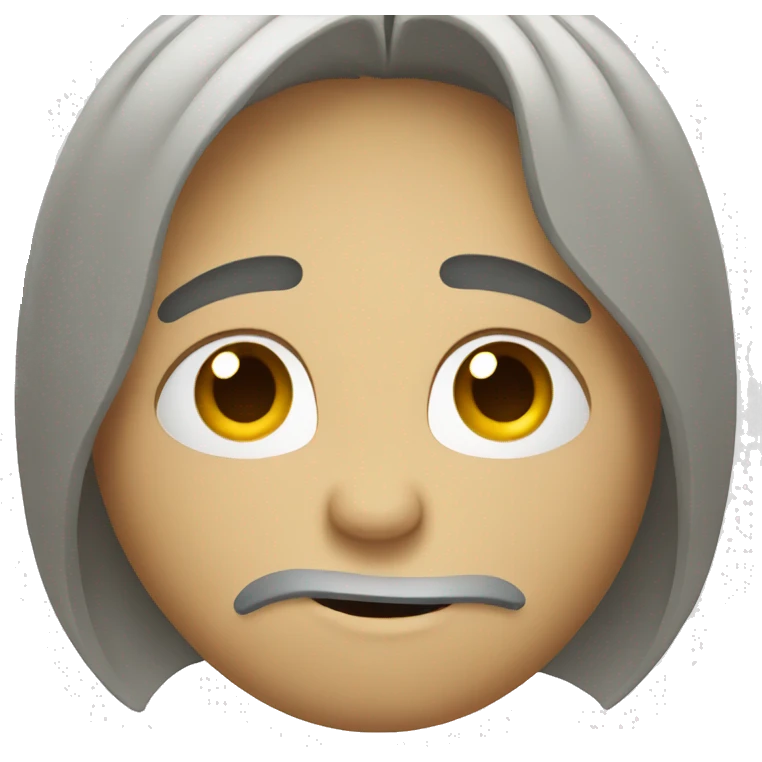 An sad and happy face all in one face emoji