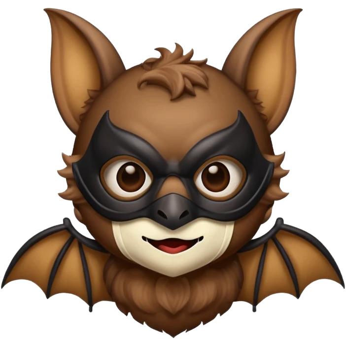 cute bat with mask emoji