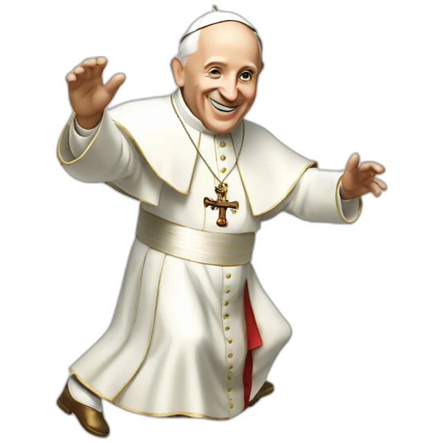 The pope dancing emoji