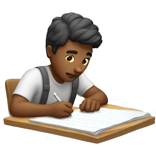 guy writing script  emoji