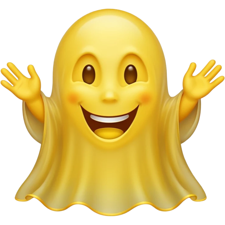 Emojis qui rigole fusionné avec l’emojis fantôme 👻 emoji