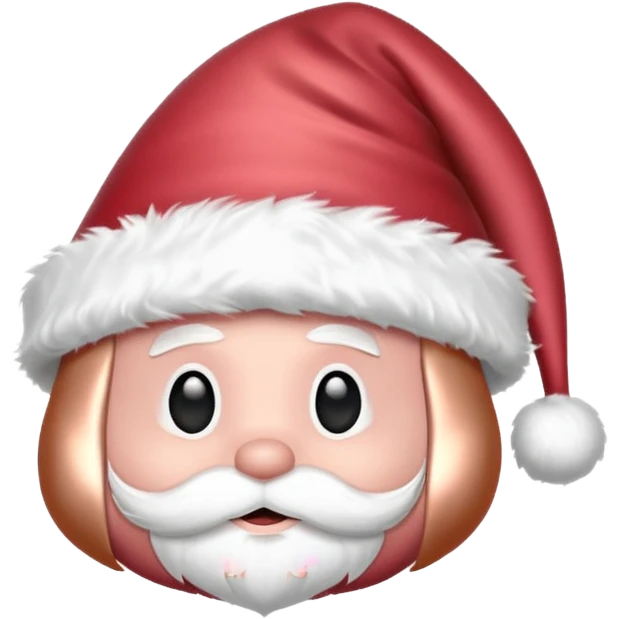 realistic isolated rose gold Santa hat, slightly tilted emoji