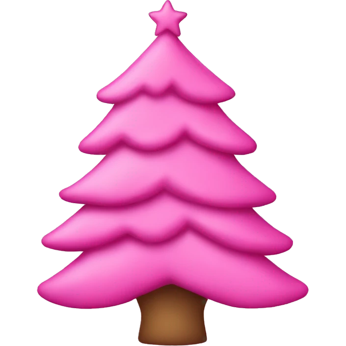 Pink Christmas tree emoji