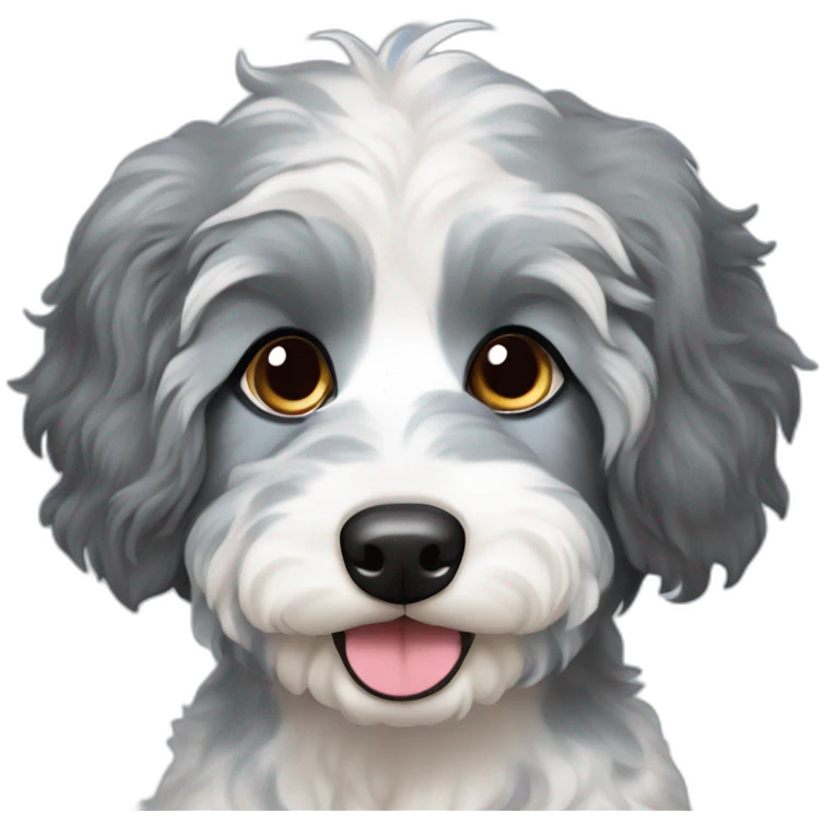 A model dog  blue Merle Aussiedoodle emoji