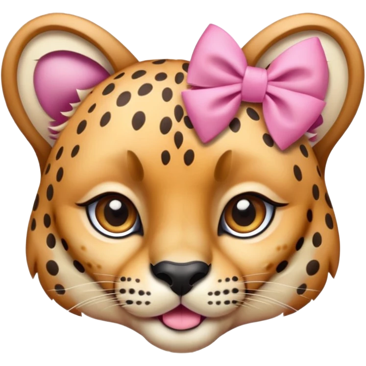 Cheeta pink hairbow emoji