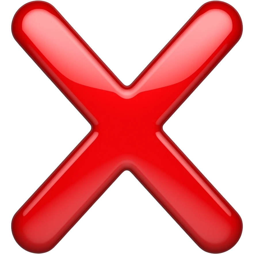 RED X emoji