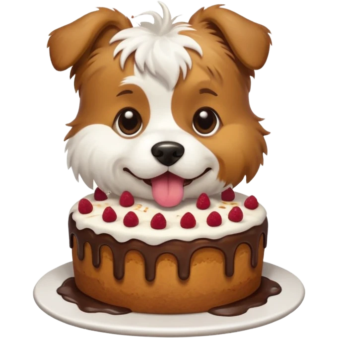 perro con pastel emoji