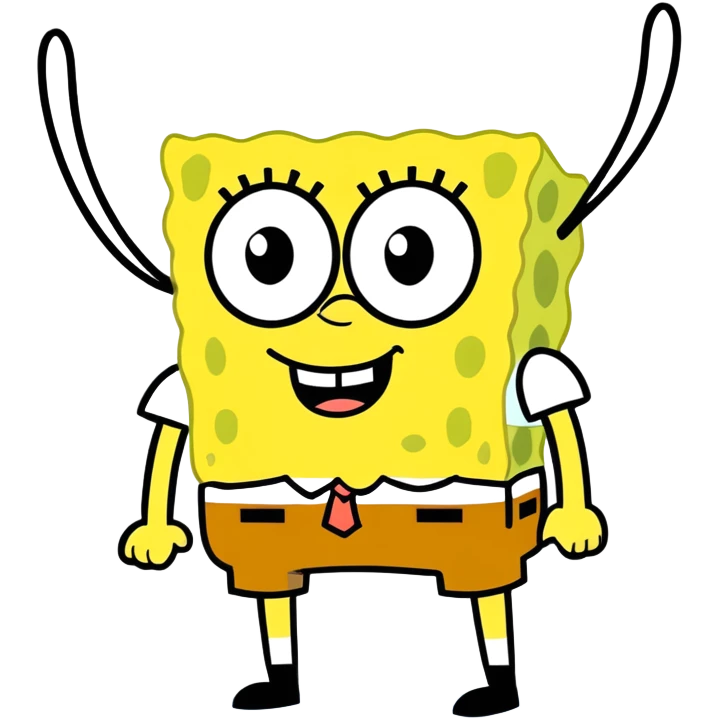 Squinting SpongeBob emoji