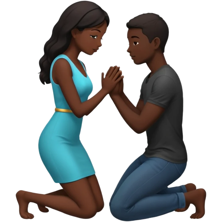 Kneeling person silhouette (proposal pose) emoji