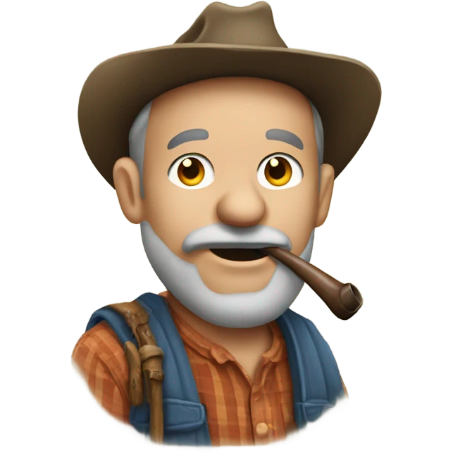 Hillbilly man with a pipe emoji