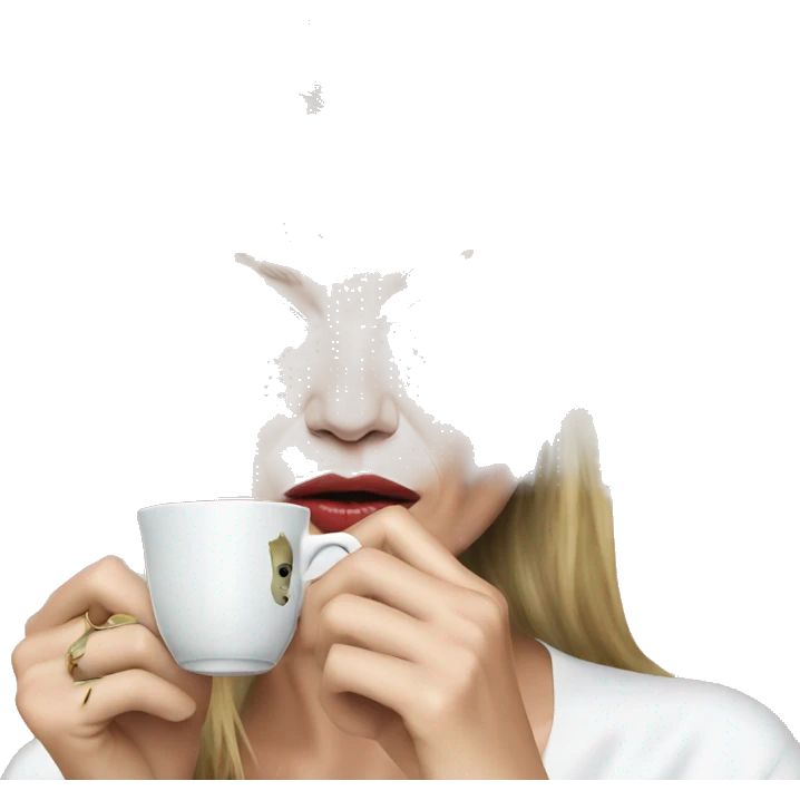 Kate moss drinking tea emoji