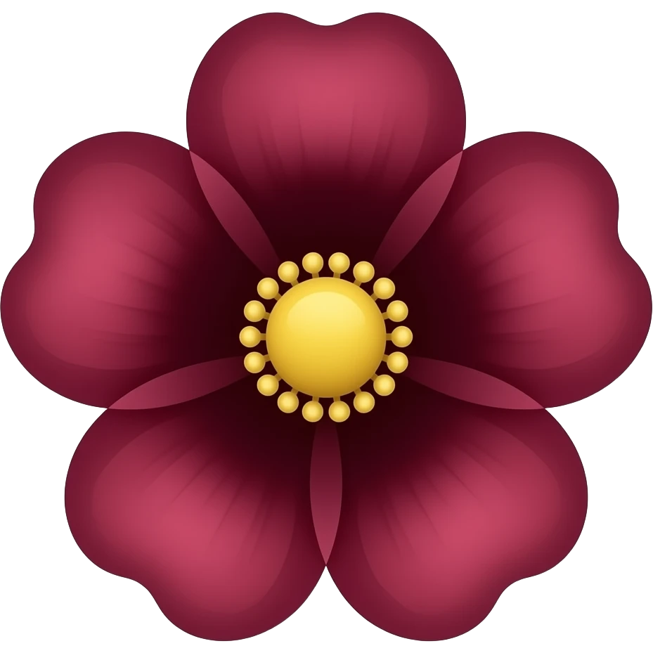 Dark red flower emoji emoji