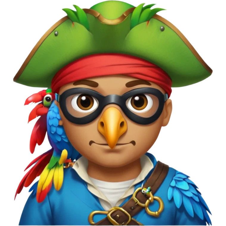 pirate and parrot emoji