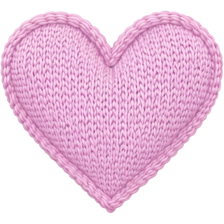 Pastel knit heart emoji