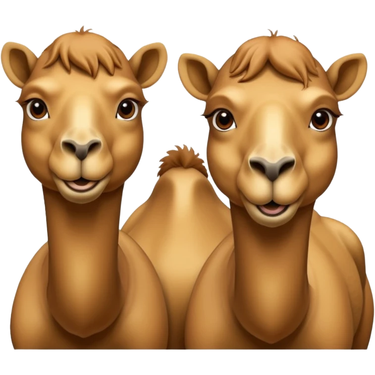 High resolution camels without fur emoji