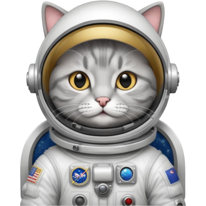 grey cat Astronaut emoji
