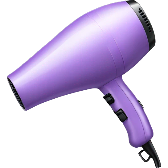 Realistic light purple hair dryer isolated  emoji
