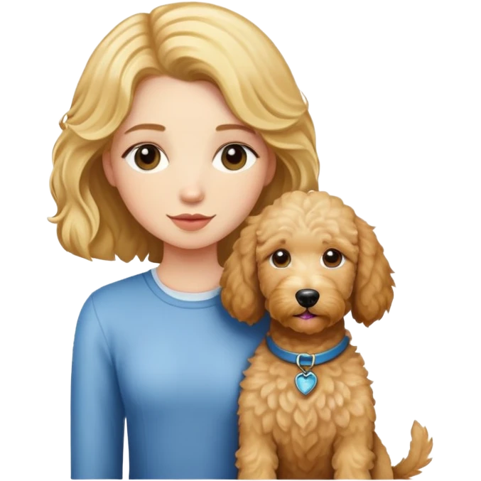 girl goldendoodle  emoji