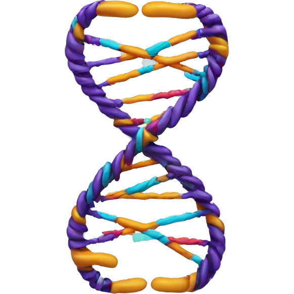 Segment of DNA cut by scissors emoji