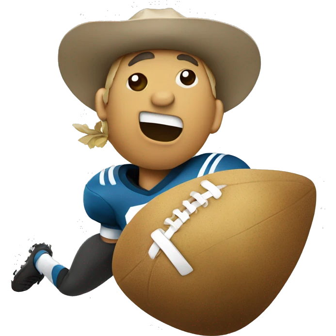 a potato playing football emoji