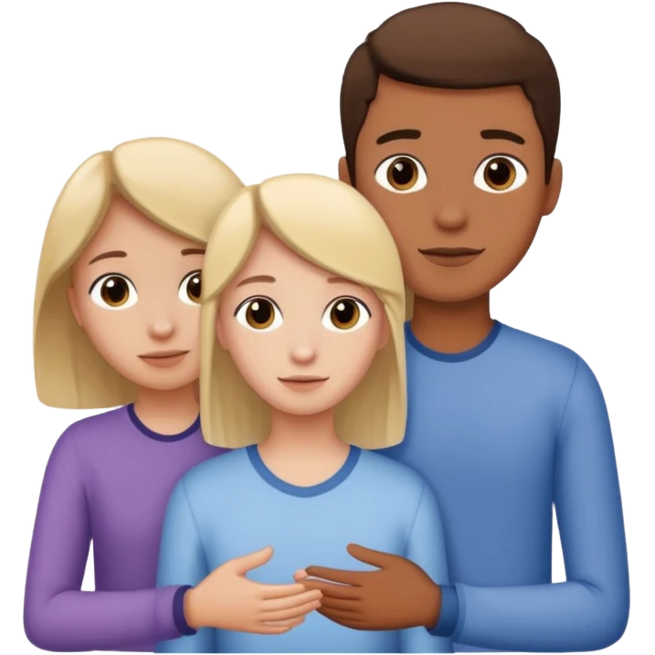 teenager saying goodbye to two adults symbolizing leaving home emoji