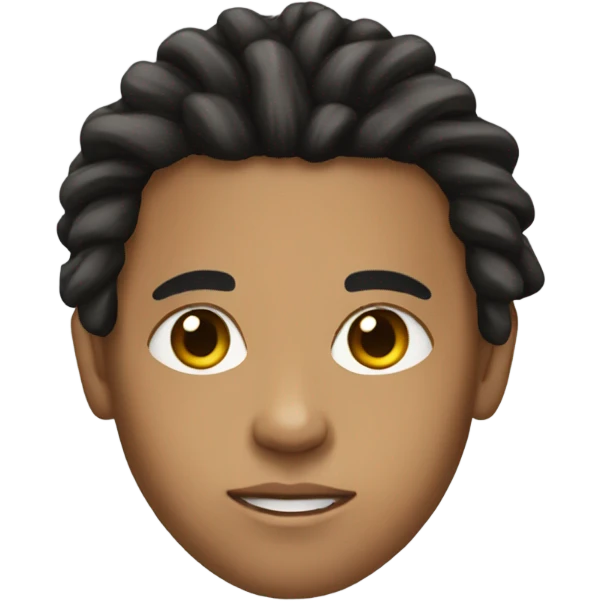 Lightskin, boy, dreads, slit eyebrow emoji