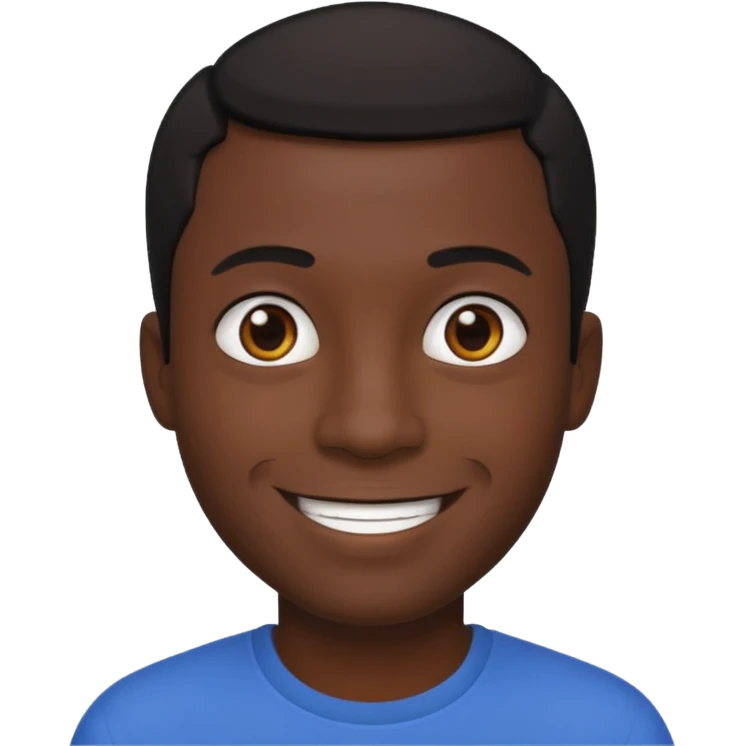 very dark skin black man emoji