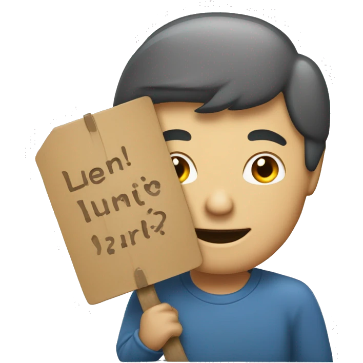 Un homme qui crie et qui porte une pancarte avec marqué NON emoji