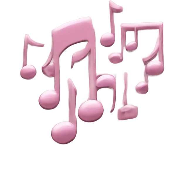 2 pale pink music notes emoji