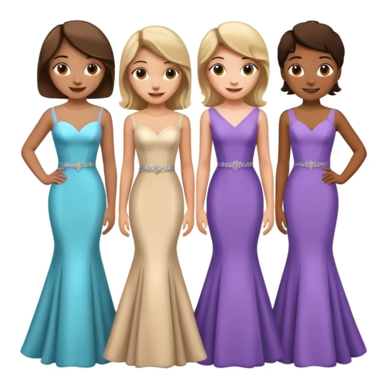girls in a prom emoji
