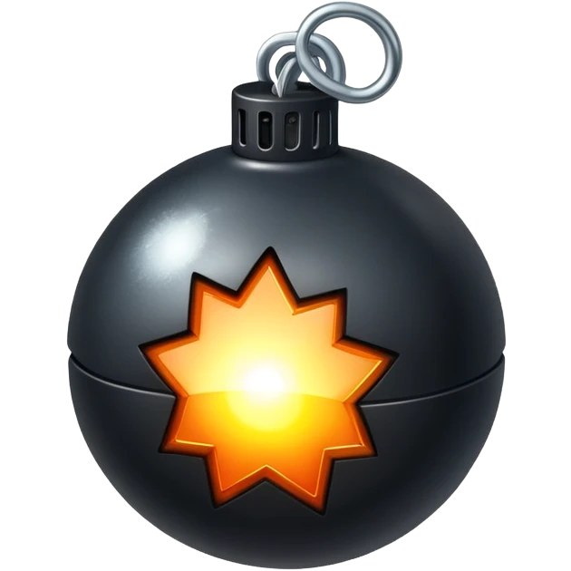 cartoon bomb with a sparkling fuse emoji