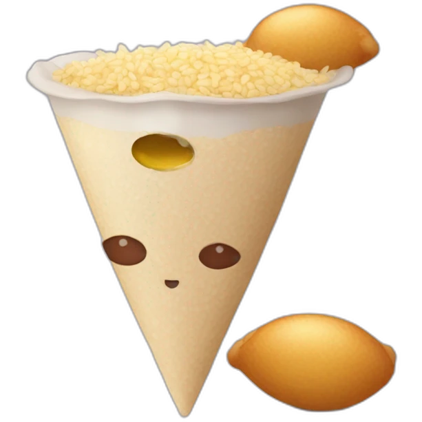 Ovo cozido com arroz integral doces emoji