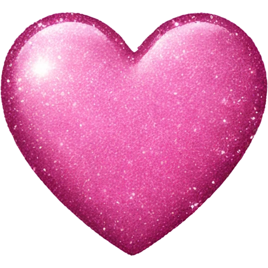 Glitter pink heart emoji