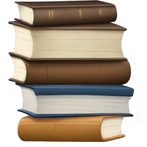 neutral stack of books emoji