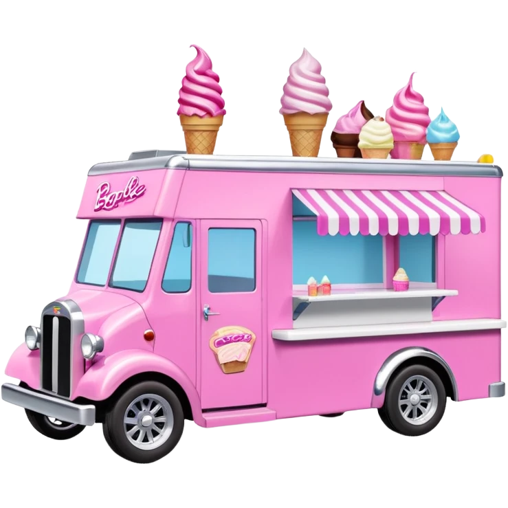 Barbie’s 4wd 1927 racing ice cream dream house food truck  emoji