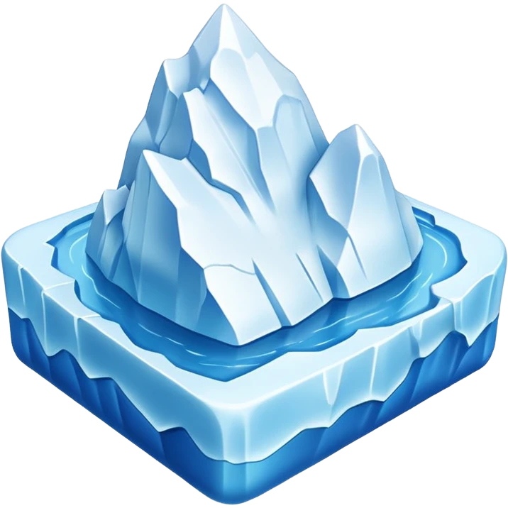 A 3D iceberg in Apple emoji style
 emoji