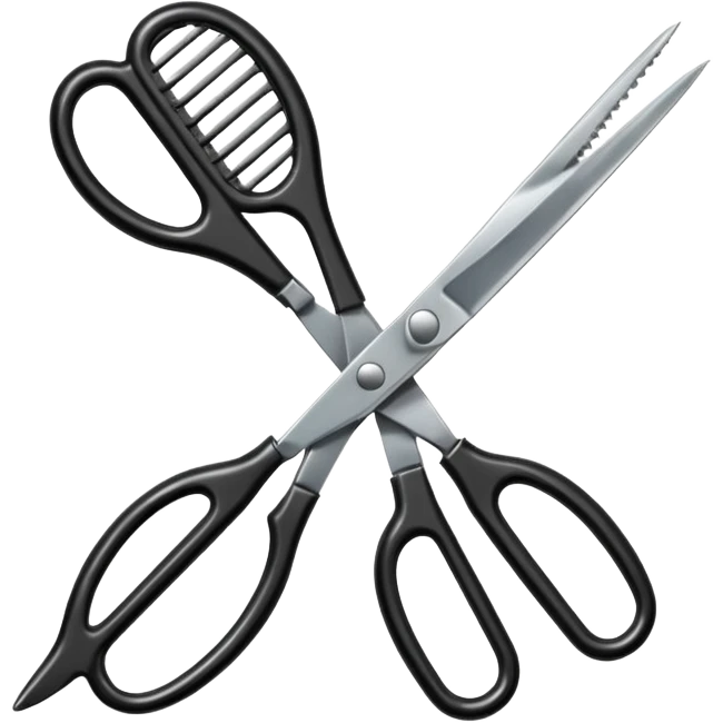 scissors, comb emoji