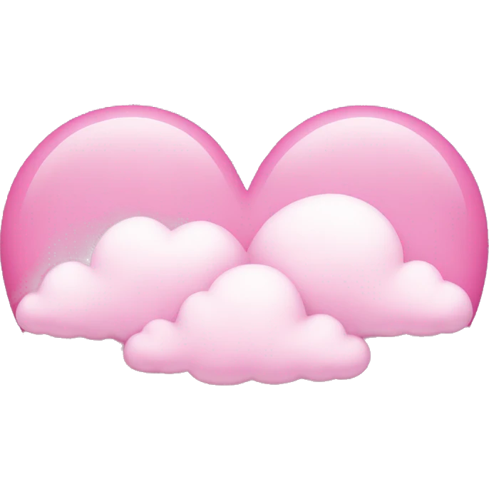 pink heart + cloud emoji