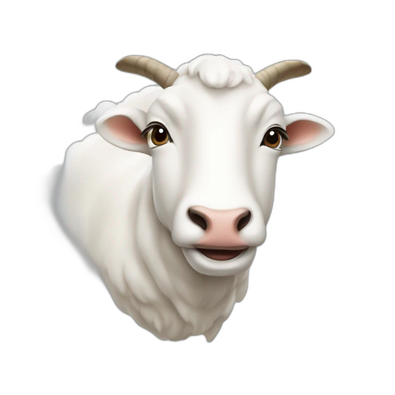 Chèvre qui fait un bisou emoji