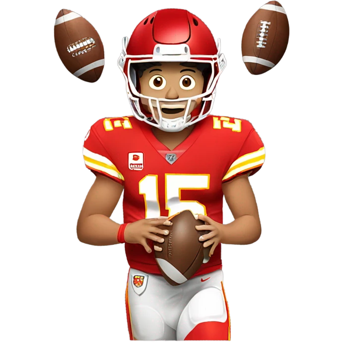 Patrick mahomes with bg balls emoji