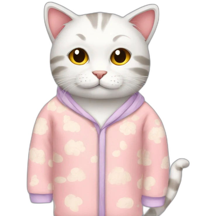 Cat in pyjamas emoji