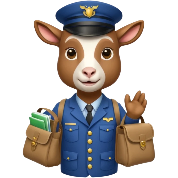 Goat as postman emoji