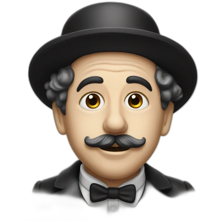 Charlie Chaplin sans chapeau emoji