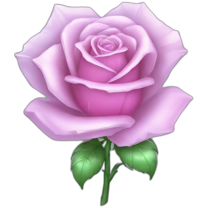 Clear crystal rose emoji