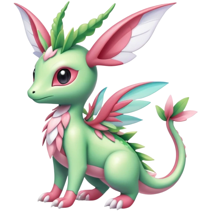 Shiny Exotic Cute Majestic Ethereal Sparkly Flygon-Sylveon-Shaymin-Meganium-Hybrid-Creature emoji