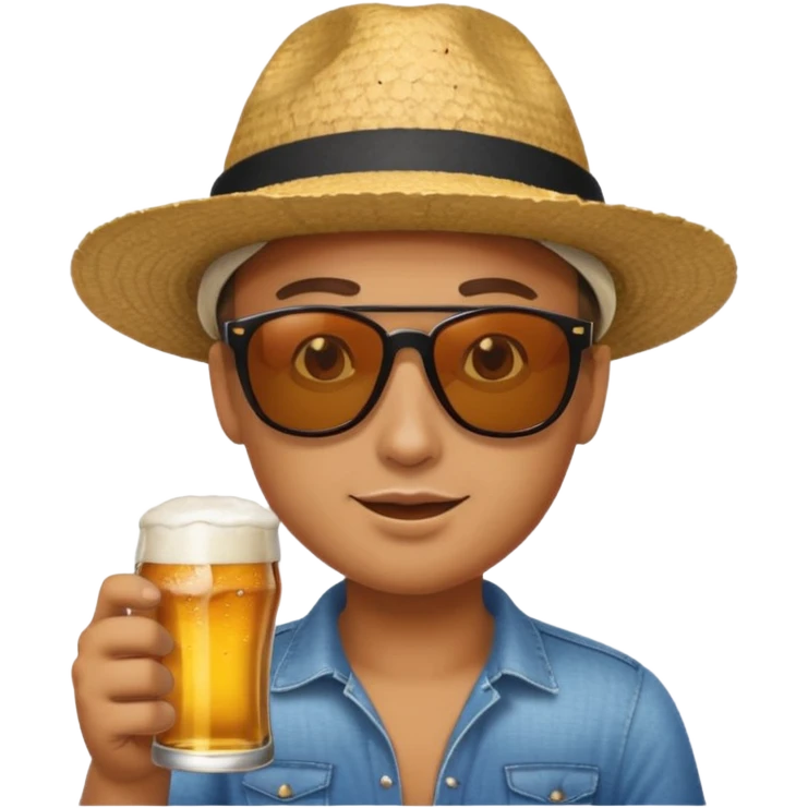 Drinking beer on friday after work emoji