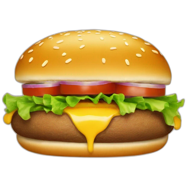 Ein burger mit einer katze emoji