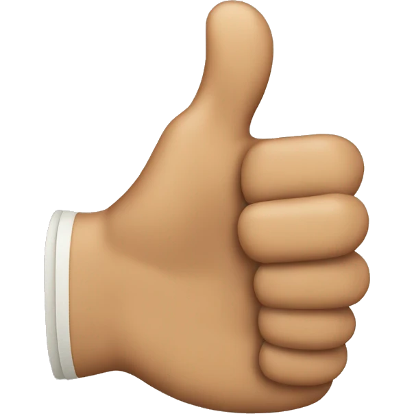 Thumbs up hand only with tiger skin emoji