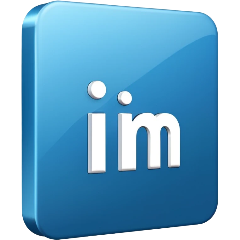 3d linkedin logo (the real Linkedin logo must be used) emoji